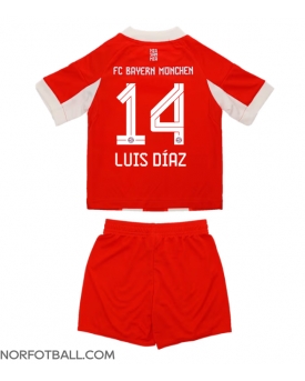 Billige Fotballdrakt Bayern Munich Luis Diaz #14 Replika Hjemmedraktsett Barn 2025-26 Kortermet (med bukser)